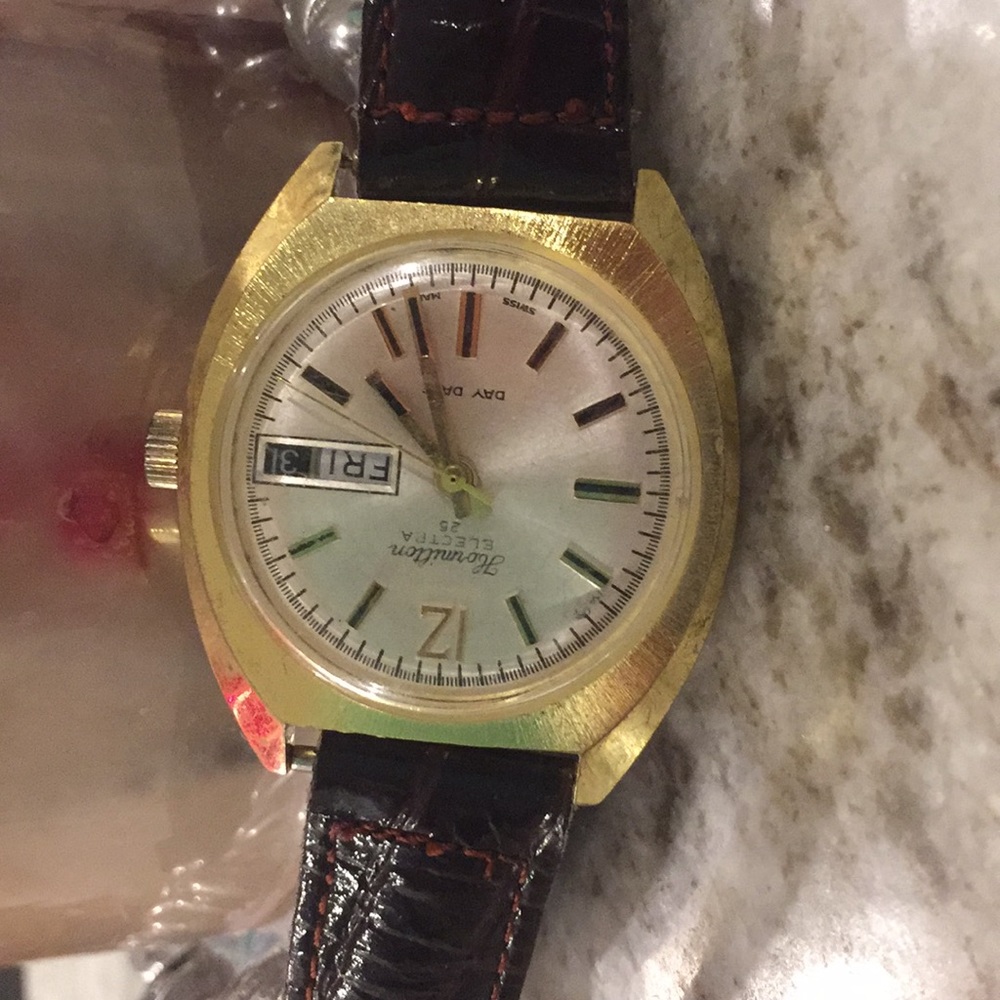 Hamilton Electra Watch with Gold Face
